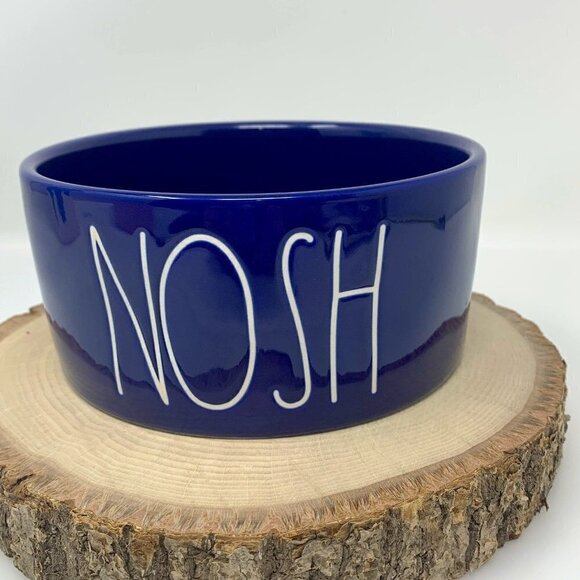 Rae Dunn NOSH Pet Bowl Ceramic Blue Artisan Collection By Magenta Dog Cat Gift - Picture 10 of 11